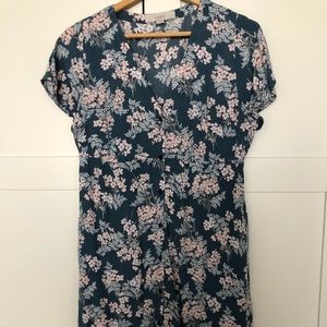 Loft Maternity Floral Blue Dress - Size 2M